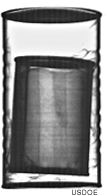 Radiograph of plutonium package at Argonne National Laboratory East